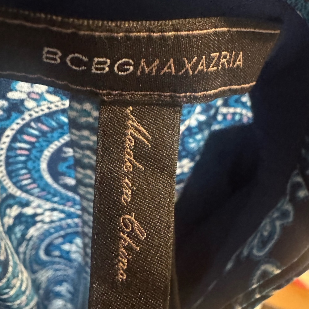 Bcbgmaxazria Blue Patterned Pants - image 2
